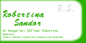 robertina sandor business card